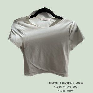 SINCERLY JULES| Plain White Top